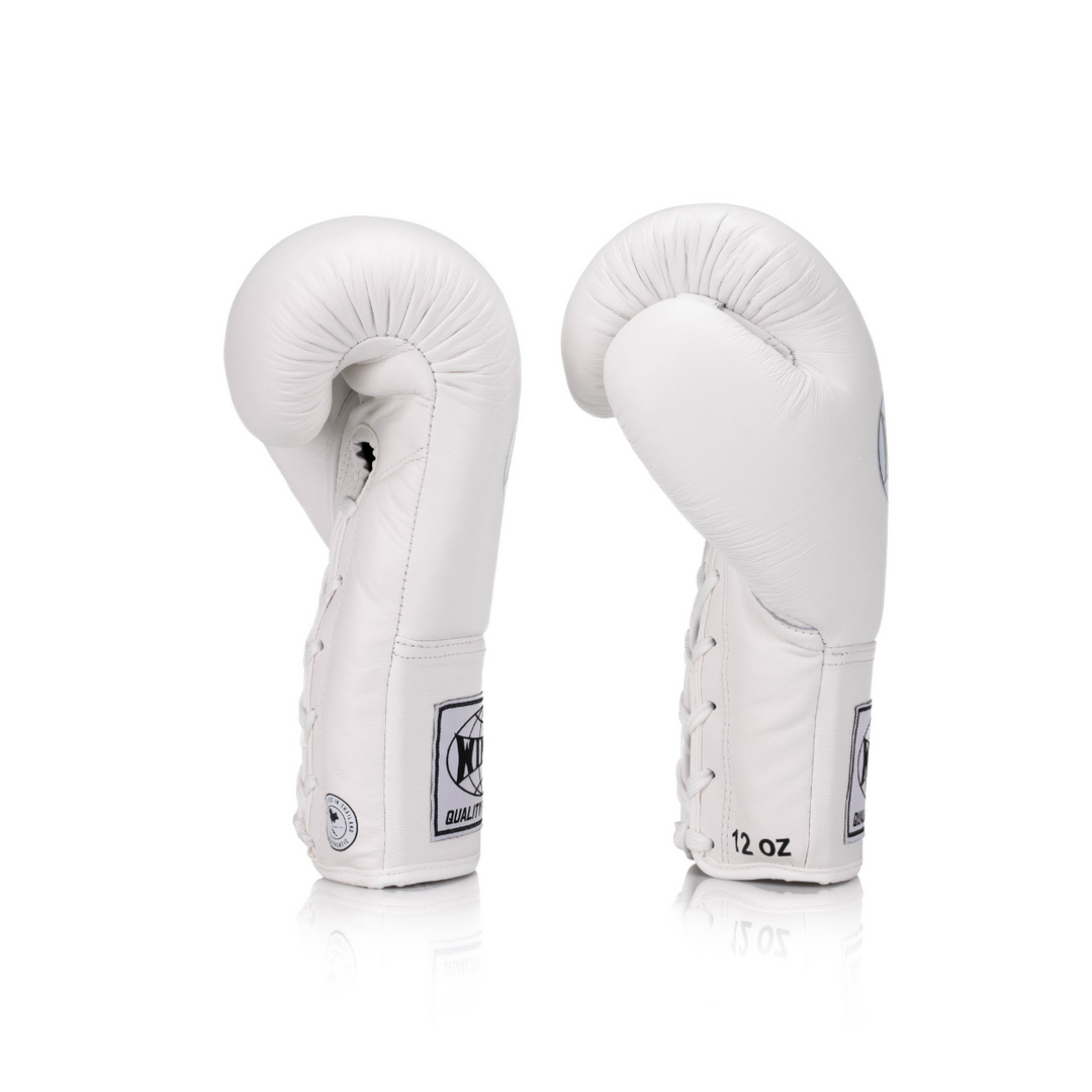 BGL Lace-Up Leather Glove - White