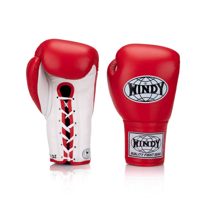 BGL Lace-Up Leather Glove - Red