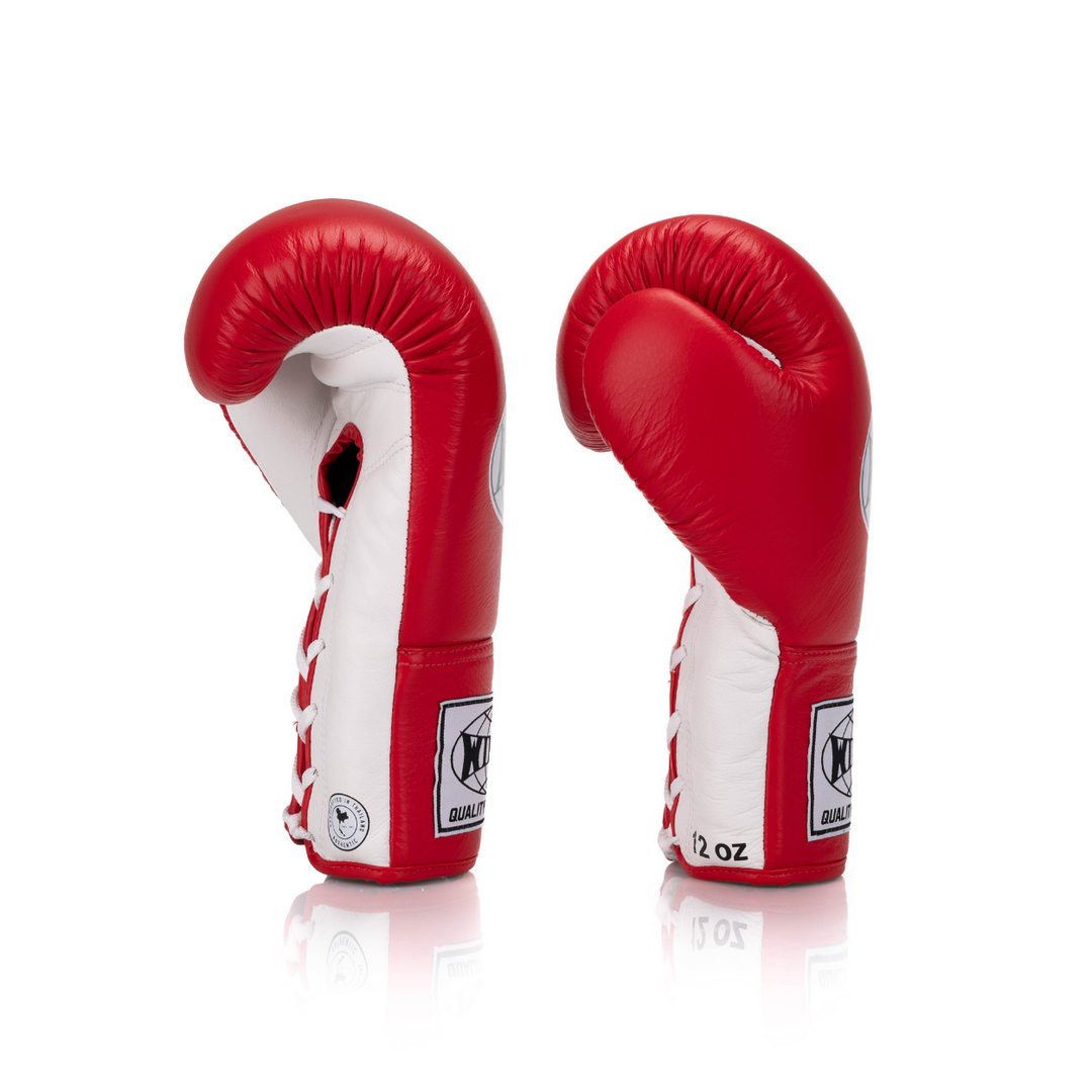 BGL Lace-Up Leather Glove - Red