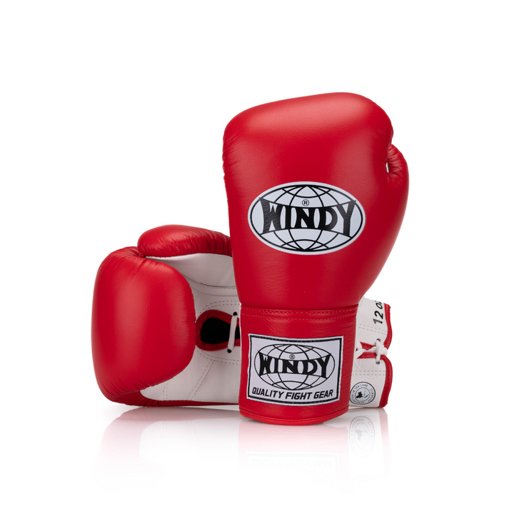 BGL Lace-Up Leather Glove - Red