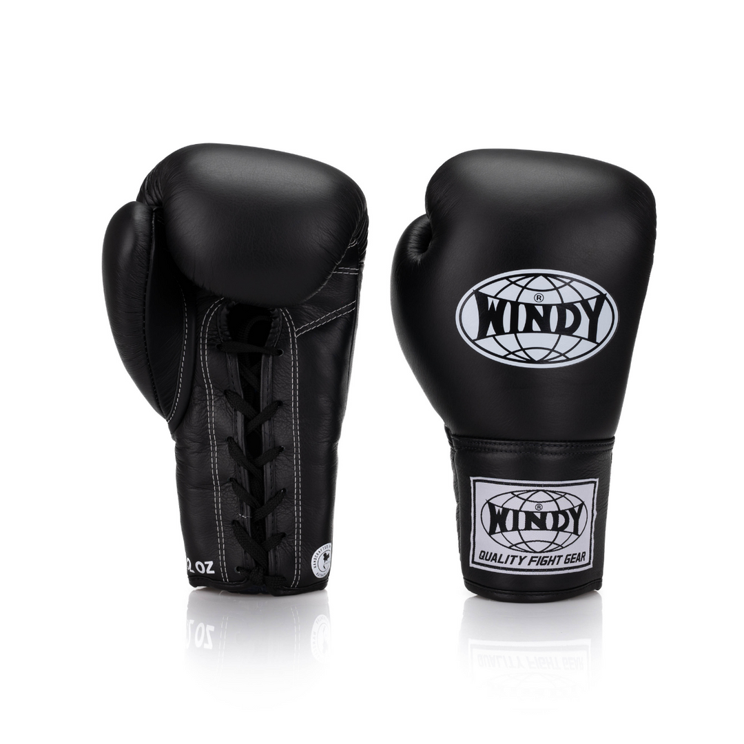 BGL Lace-Up Leather Glove Black – Windy Fight Gear USA