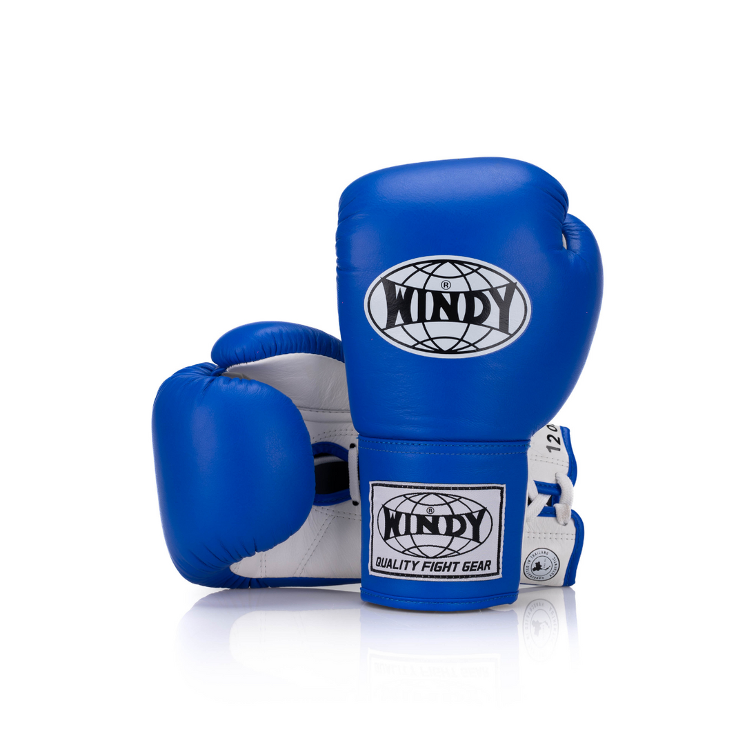 BGL Lace-Up Leather Glove - Blue