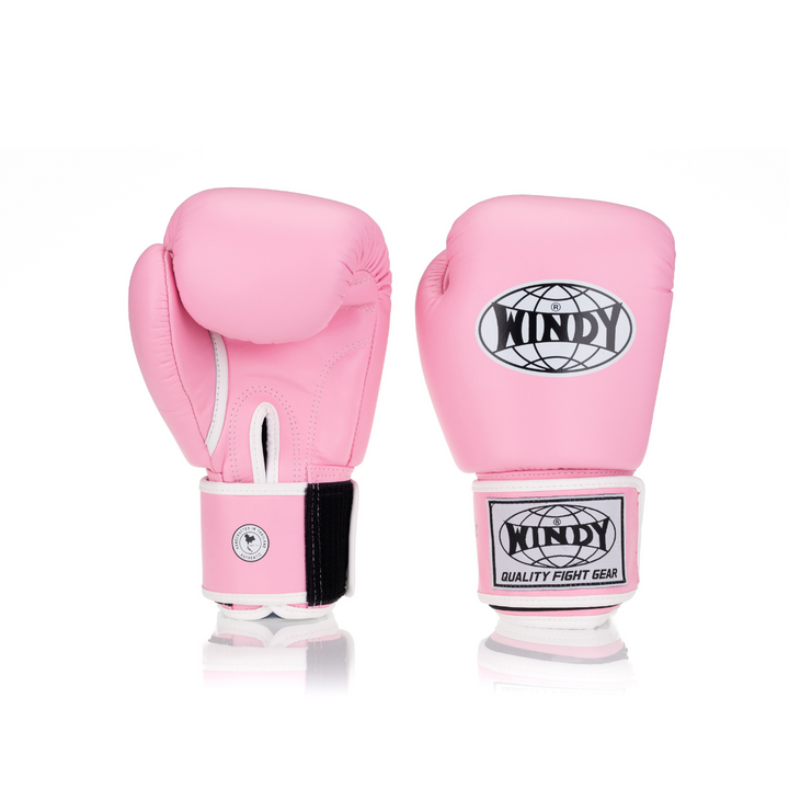 Windy Pink BGVH Gloves. Classic Genuine Leather Gloves for Boxing and Muay Thai