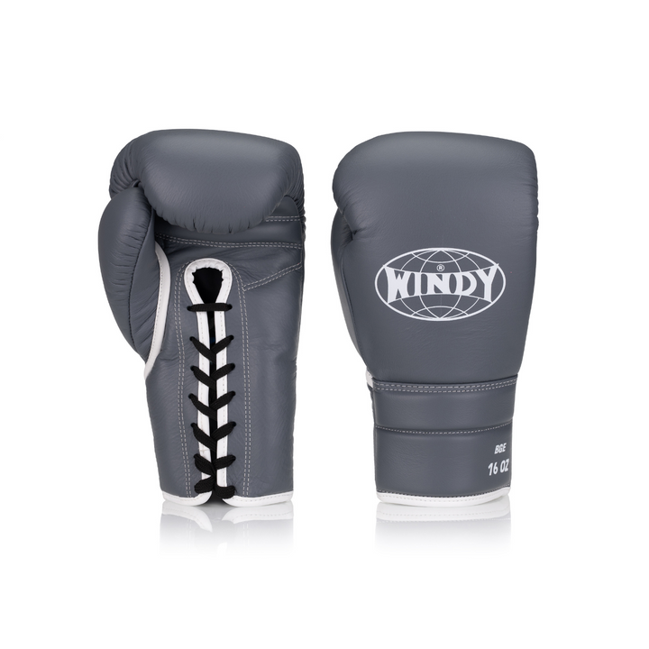 BGE Elite Lace-Up Leather Glove - Grey