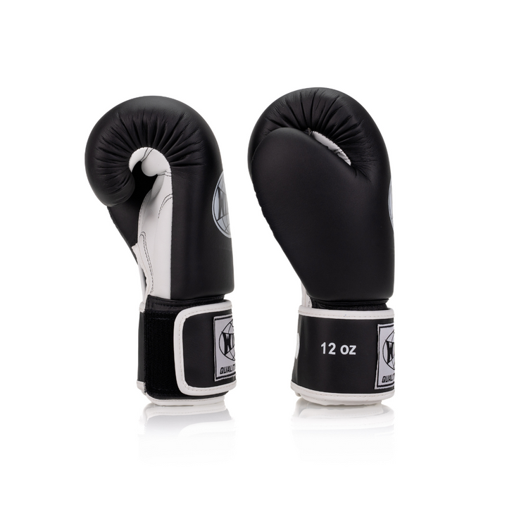 Windy Black BGVHU Gloves. Classic Microfiber Gloves for Boxing and Muay Thai