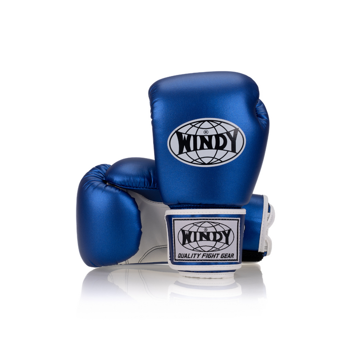 Windy Blue BGVHU Gloves. Classic Microfiber Gloves for Boxing and Muay Thai
