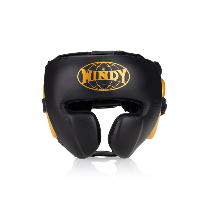 HPMX - Mexican Leather Headguard - Black/Gold