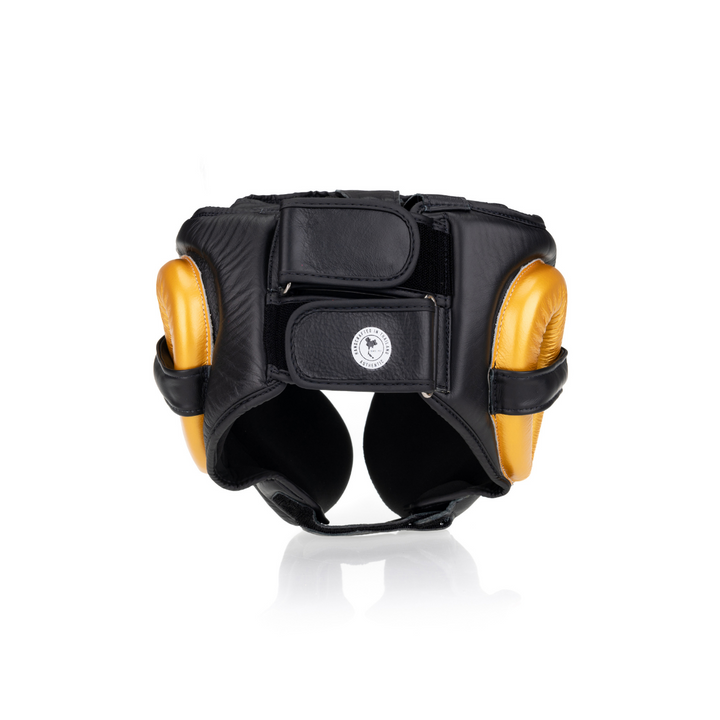 HPMX - Mexican Leather Headguard - Black/Gold