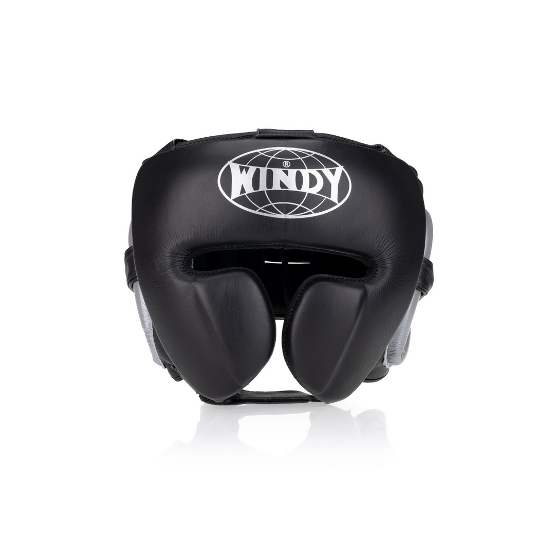 HPMX - Mexican Leather Headguard - Black/Silver