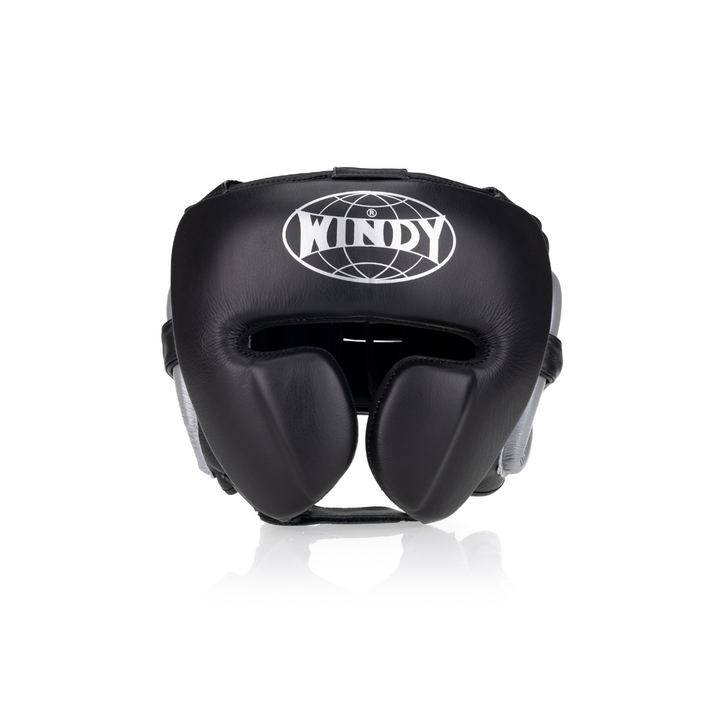 HPMX - Mexican Leather Headguard - Black/Silver