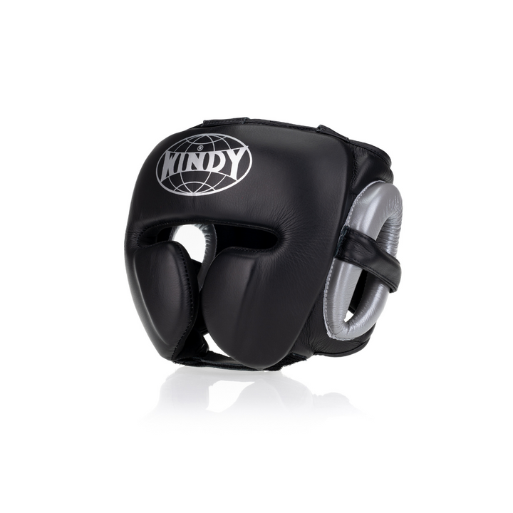 HPMX - Mexican Leather Headguard - Black/Silver
