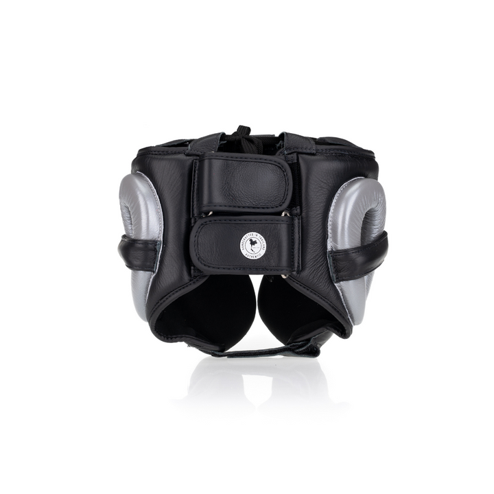 HPMX - Mexican Leather Headguard - Black/Silver