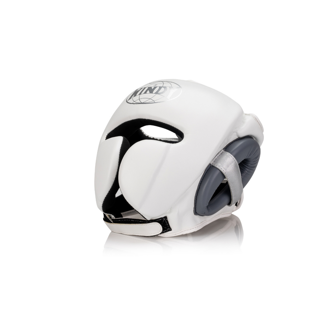 HPMX - Mexican Leather Headguard - White/Grey