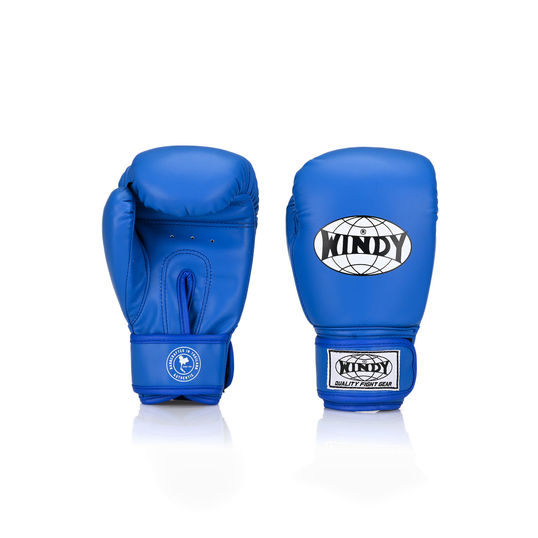Windy Blue BGVH Gloves. Classic Genuine Leather Gloves for Boxing and Muay Thai