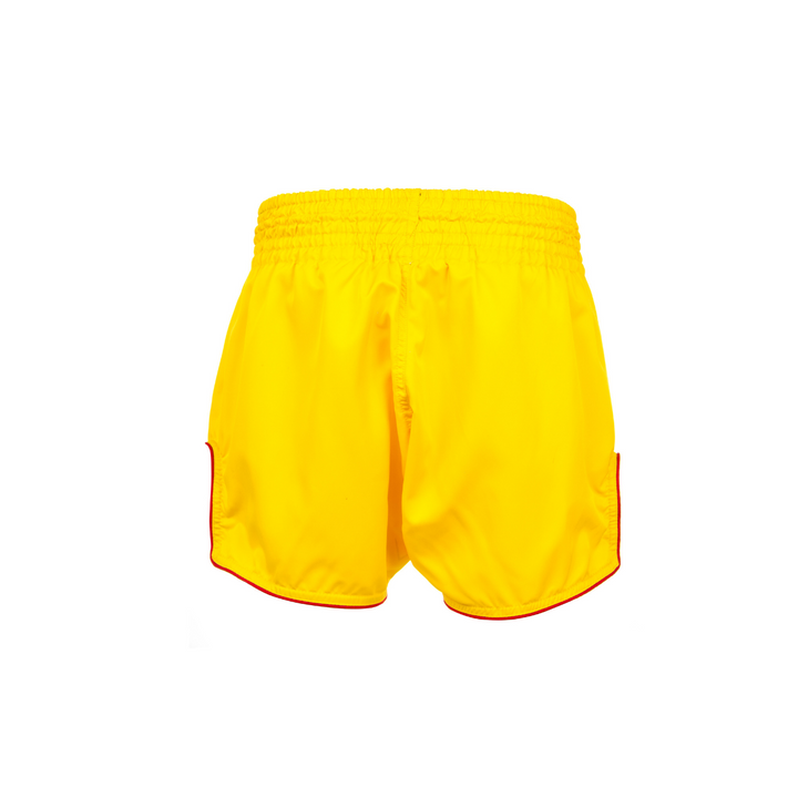 Muay Thai Short Retro - Nylon Yellow